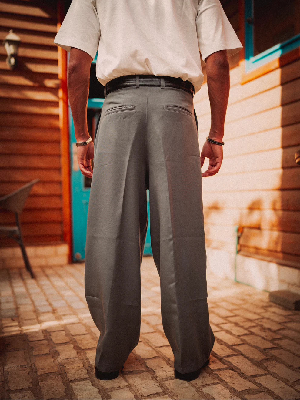 Dark Grey Tailored Pants