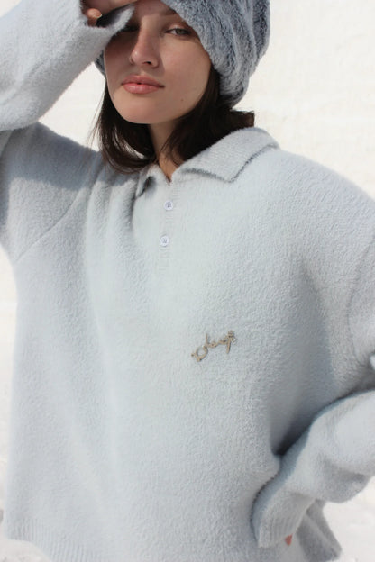 The Asili Ultimate Fur sweater in the color foggy grey